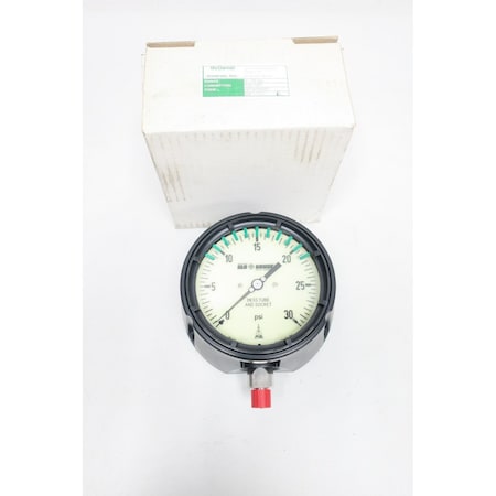 Mcdaniel Controls 4-1/2In 1/4In 0-30Psi Npt Pressure Gauge MPB/SABG AB11221